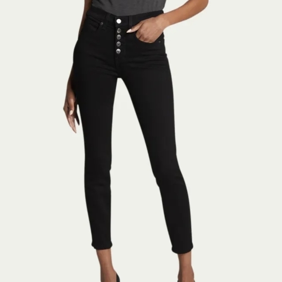 NWT Veronica Beard Womens Debbie Skinny Black High Rise jeans sz 23 - Picture 1 of 14